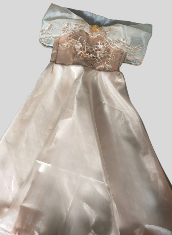 Snur Tube Dress with Organza Alampay